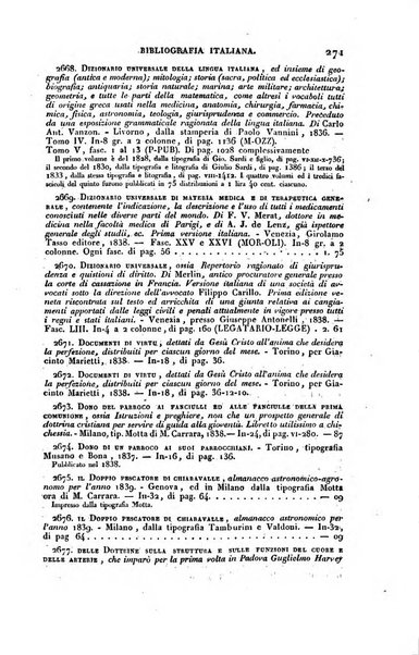 Bibliografia italiana, ossia elenco generale delle opere d'ogni specie e d'ogni lingua stampate in Italia e delle italiane pubblicate all'estero