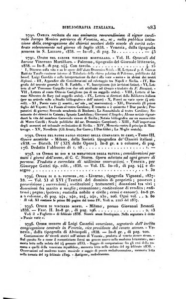 Bibliografia italiana, ossia elenco generale delle opere d'ogni specie e d'ogni lingua stampate in Italia e delle italiane pubblicate all'estero