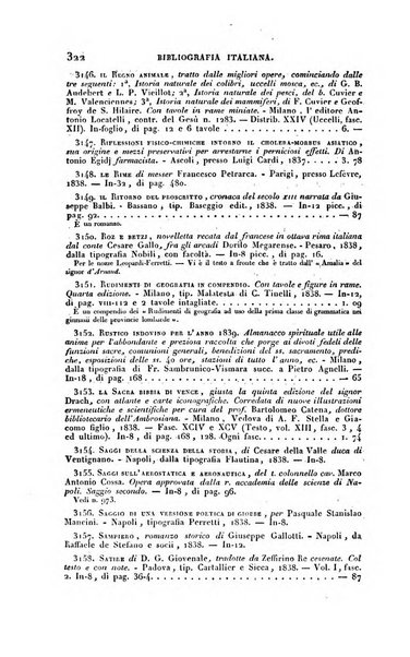 Bibliografia italiana, ossia elenco generale delle opere d'ogni specie e d'ogni lingua stampate in Italia e delle italiane pubblicate all'estero