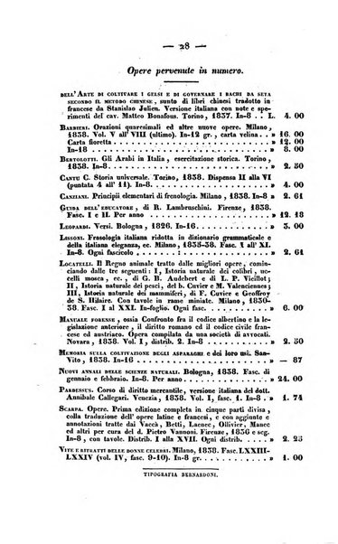 Bibliografia italiana, ossia elenco generale delle opere d'ogni specie e d'ogni lingua stampate in Italia e delle italiane pubblicate all'estero