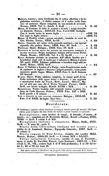 Bibliografia italiana, ossia elenco generale delle opere d'ogni specie e d'ogni lingua stampate in Italia e delle italiane pubblicate all'estero