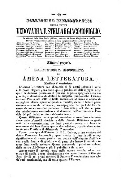 Bibliografia italiana, ossia elenco generale delle opere d'ogni specie e d'ogni lingua stampate in Italia e delle italiane pubblicate all'estero