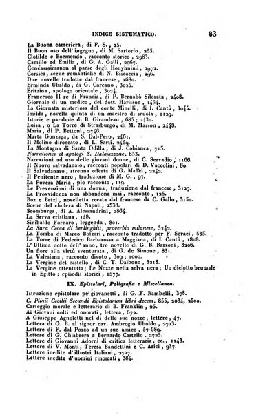 Bibliografia italiana, ossia elenco generale delle opere d'ogni specie e d'ogni lingua stampate in Italia e delle italiane pubblicate all'estero