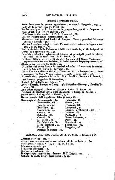 Bibliografia italiana, ossia elenco generale delle opere d'ogni specie e d'ogni lingua stampate in Italia e delle italiane pubblicate all'estero