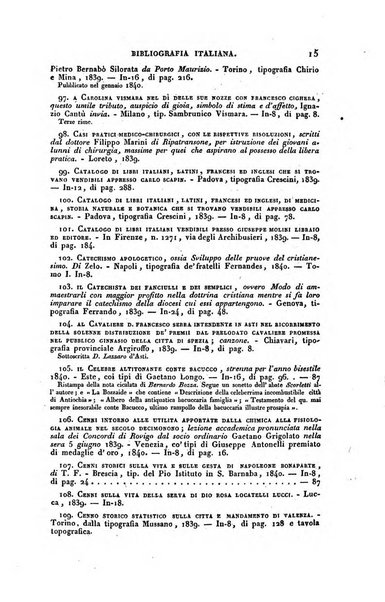 Bibliografia italiana, ossia elenco generale delle opere d'ogni specie e d'ogni lingua stampate in Italia e delle italiane pubblicate all'estero