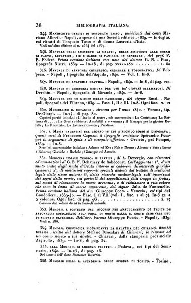 Bibliografia italiana, ossia elenco generale delle opere d'ogni specie e d'ogni lingua stampate in Italia e delle italiane pubblicate all'estero