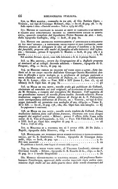 Bibliografia italiana, ossia elenco generale delle opere d'ogni specie e d'ogni lingua stampate in Italia e delle italiane pubblicate all'estero