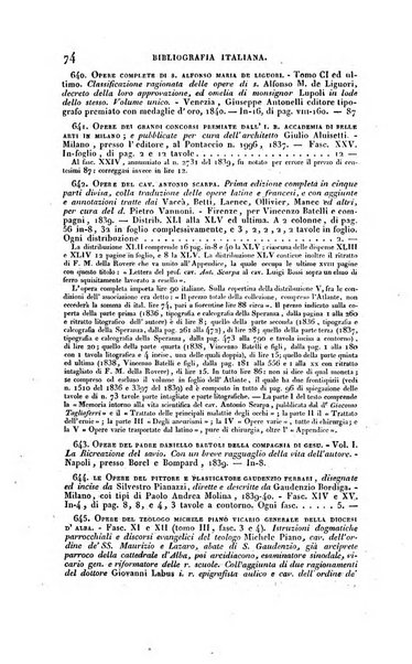 Bibliografia italiana, ossia elenco generale delle opere d'ogni specie e d'ogni lingua stampate in Italia e delle italiane pubblicate all'estero