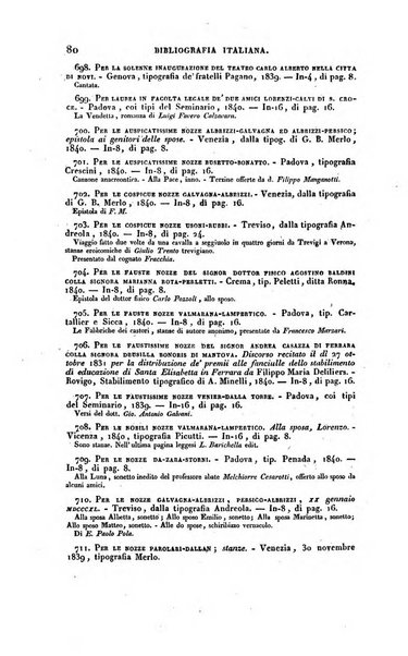 Bibliografia italiana, ossia elenco generale delle opere d'ogni specie e d'ogni lingua stampate in Italia e delle italiane pubblicate all'estero