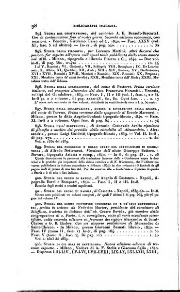 Bibliografia italiana, ossia elenco generale delle opere d'ogni specie e d'ogni lingua stampate in Italia e delle italiane pubblicate all'estero