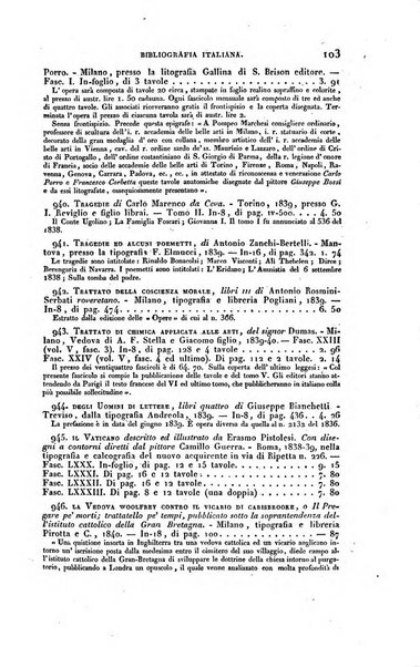 Bibliografia italiana, ossia elenco generale delle opere d'ogni specie e d'ogni lingua stampate in Italia e delle italiane pubblicate all'estero