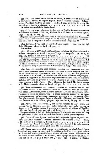 Bibliografia italiana, ossia elenco generale delle opere d'ogni specie e d'ogni lingua stampate in Italia e delle italiane pubblicate all'estero