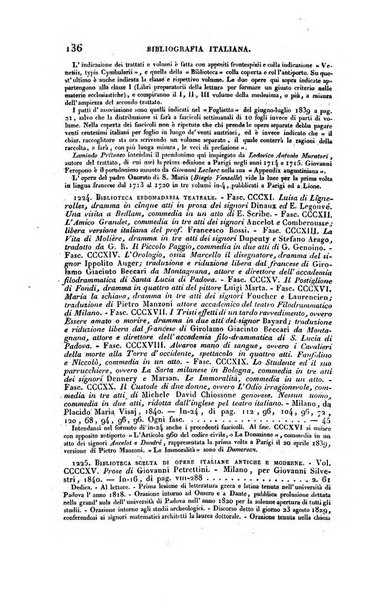 Bibliografia italiana, ossia elenco generale delle opere d'ogni specie e d'ogni lingua stampate in Italia e delle italiane pubblicate all'estero