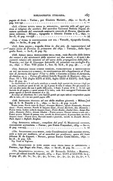 Bibliografia italiana, ossia elenco generale delle opere d'ogni specie e d'ogni lingua stampate in Italia e delle italiane pubblicate all'estero