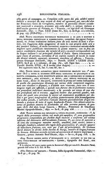 Bibliografia italiana, ossia elenco generale delle opere d'ogni specie e d'ogni lingua stampate in Italia e delle italiane pubblicate all'estero