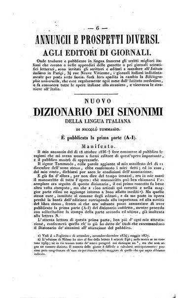 Bibliografia italiana, ossia elenco generale delle opere d'ogni specie e d'ogni lingua stampate in Italia e delle italiane pubblicate all'estero