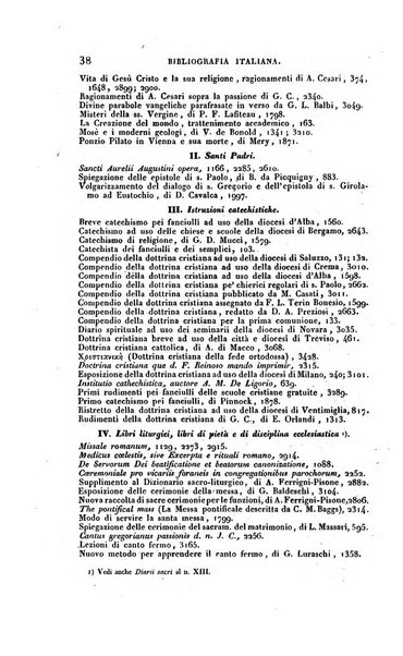 Bibliografia italiana, ossia elenco generale delle opere d'ogni specie e d'ogni lingua stampate in Italia e delle italiane pubblicate all'estero