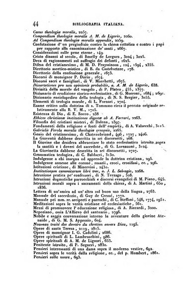 Bibliografia italiana, ossia elenco generale delle opere d'ogni specie e d'ogni lingua stampate in Italia e delle italiane pubblicate all'estero