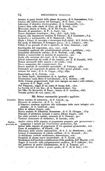 Bibliografia italiana, ossia elenco generale delle opere d'ogni specie e d'ogni lingua stampate in Italia e delle italiane pubblicate all'estero