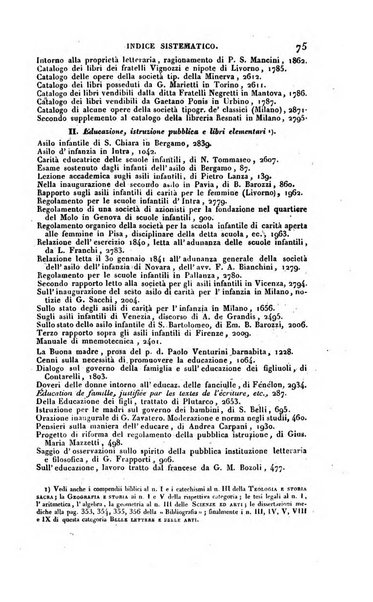 Bibliografia italiana, ossia elenco generale delle opere d'ogni specie e d'ogni lingua stampate in Italia e delle italiane pubblicate all'estero