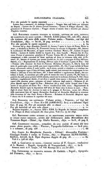 Bibliografia italiana, ossia elenco generale delle opere d'ogni specie e d'ogni lingua stampate in Italia e delle italiane pubblicate all'estero