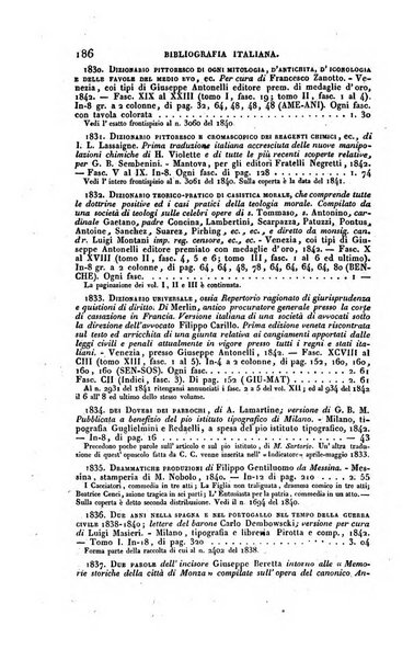 Bibliografia italiana, ossia elenco generale delle opere d'ogni specie e d'ogni lingua stampate in Italia e delle italiane pubblicate all'estero