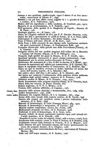 Bibliografia italiana, ossia elenco generale delle opere d'ogni specie e d'ogni lingua stampate in Italia e delle italiane pubblicate all'estero