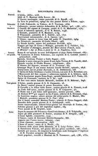 Bibliografia italiana, ossia elenco generale delle opere d'ogni specie e d'ogni lingua stampate in Italia e delle italiane pubblicate all'estero