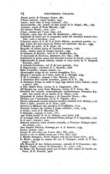 Bibliografia italiana, ossia elenco generale delle opere d'ogni specie e d'ogni lingua stampate in Italia e delle italiane pubblicate all'estero