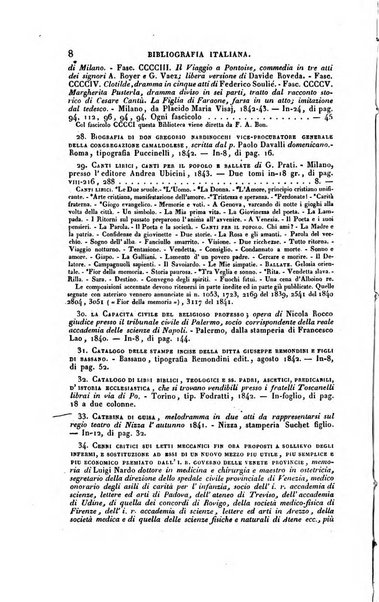 Bibliografia italiana, ossia elenco generale delle opere d'ogni specie e d'ogni lingua stampate in Italia e delle italiane pubblicate all'estero