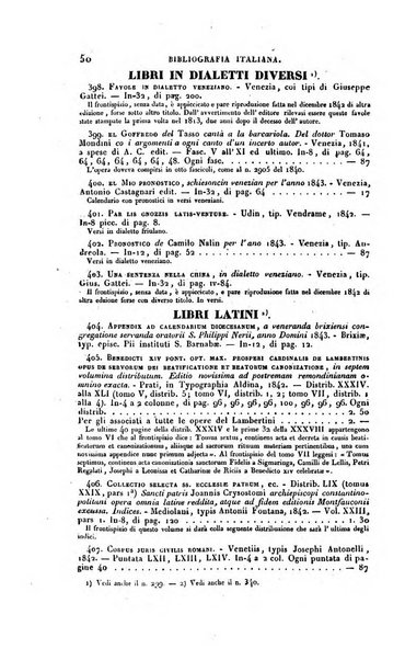 Bibliografia italiana, ossia elenco generale delle opere d'ogni specie e d'ogni lingua stampate in Italia e delle italiane pubblicate all'estero