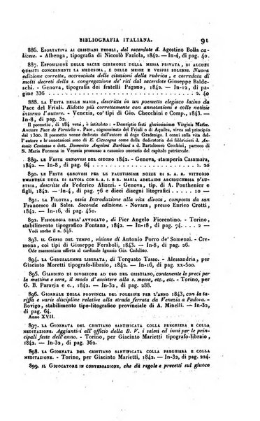 Bibliografia italiana, ossia elenco generale delle opere d'ogni specie e d'ogni lingua stampate in Italia e delle italiane pubblicate all'estero