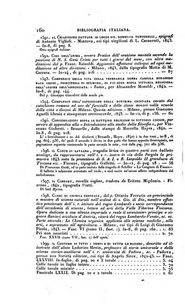 Bibliografia italiana, ossia elenco generale delle opere d'ogni specie e d'ogni lingua stampate in Italia e delle italiane pubblicate all'estero