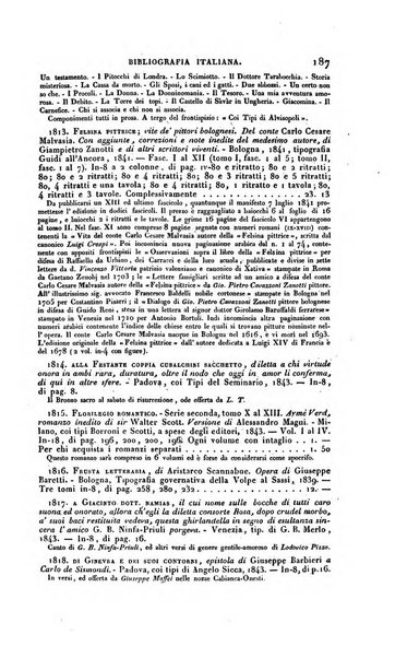 Bibliografia italiana, ossia elenco generale delle opere d'ogni specie e d'ogni lingua stampate in Italia e delle italiane pubblicate all'estero