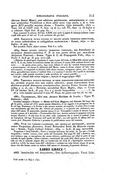 Bibliografia italiana, ossia elenco generale delle opere d'ogni specie e d'ogni lingua stampate in Italia e delle italiane pubblicate all'estero