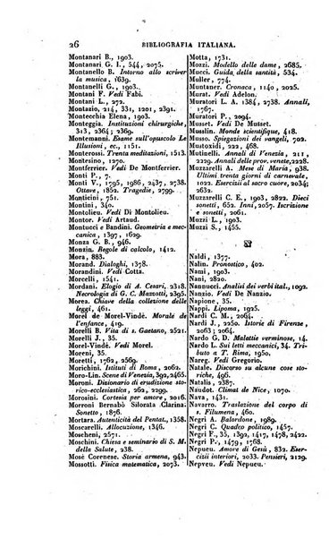 Bibliografia italiana, ossia elenco generale delle opere d'ogni specie e d'ogni lingua stampate in Italia e delle italiane pubblicate all'estero