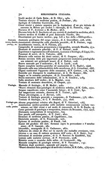 Bibliografia italiana, ossia elenco generale delle opere d'ogni specie e d'ogni lingua stampate in Italia e delle italiane pubblicate all'estero