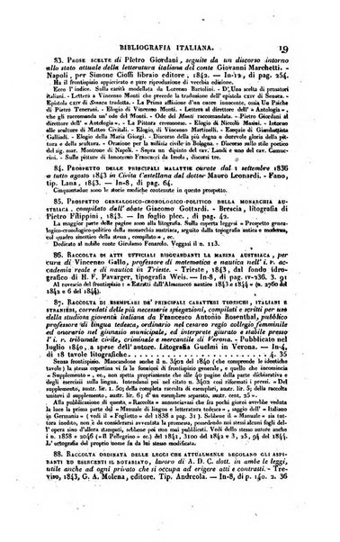 Bibliografia italiana, ossia elenco generale delle opere d'ogni specie e d'ogni lingua stampate in Italia e delle italiane pubblicate all'estero