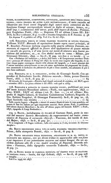 Bibliografia italiana, ossia elenco generale delle opere d'ogni specie e d'ogni lingua stampate in Italia e delle italiane pubblicate all'estero