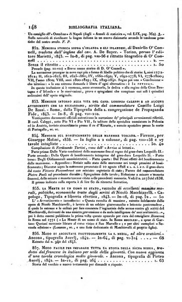 Bibliografia italiana, ossia elenco generale delle opere d'ogni specie e d'ogni lingua stampate in Italia e delle italiane pubblicate all'estero