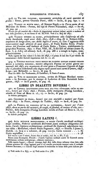 Bibliografia italiana, ossia elenco generale delle opere d'ogni specie e d'ogni lingua stampate in Italia e delle italiane pubblicate all'estero