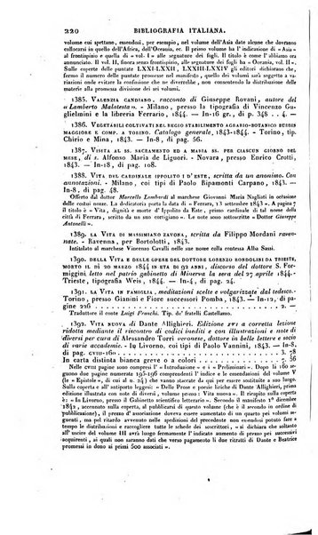 Bibliografia italiana, ossia elenco generale delle opere d'ogni specie e d'ogni lingua stampate in Italia e delle italiane pubblicate all'estero