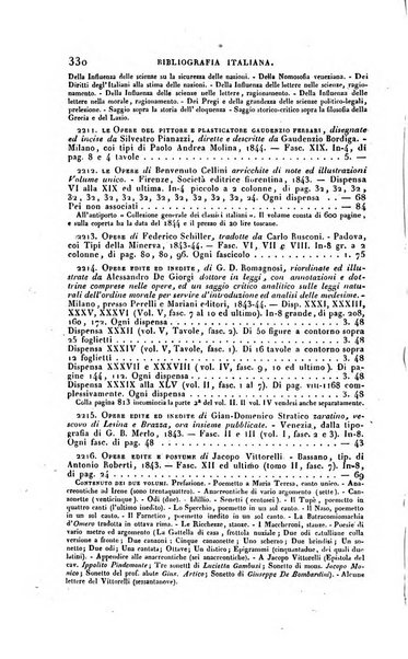 Bibliografia italiana, ossia elenco generale delle opere d'ogni specie e d'ogni lingua stampate in Italia e delle italiane pubblicate all'estero