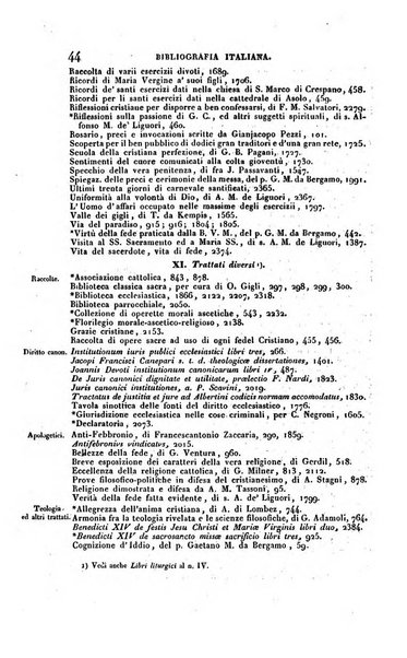 Bibliografia italiana, ossia elenco generale delle opere d'ogni specie e d'ogni lingua stampate in Italia e delle italiane pubblicate all'estero