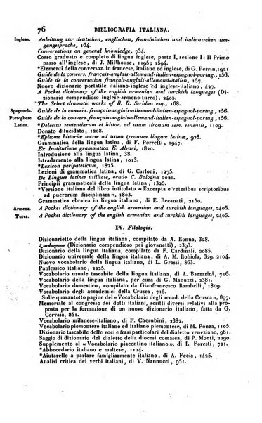 Bibliografia italiana, ossia elenco generale delle opere d'ogni specie e d'ogni lingua stampate in Italia e delle italiane pubblicate all'estero