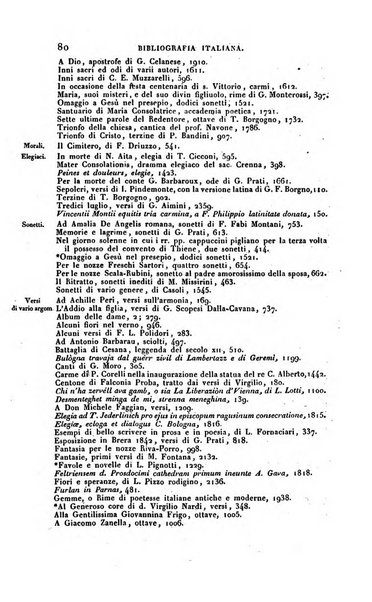 Bibliografia italiana, ossia elenco generale delle opere d'ogni specie e d'ogni lingua stampate in Italia e delle italiane pubblicate all'estero