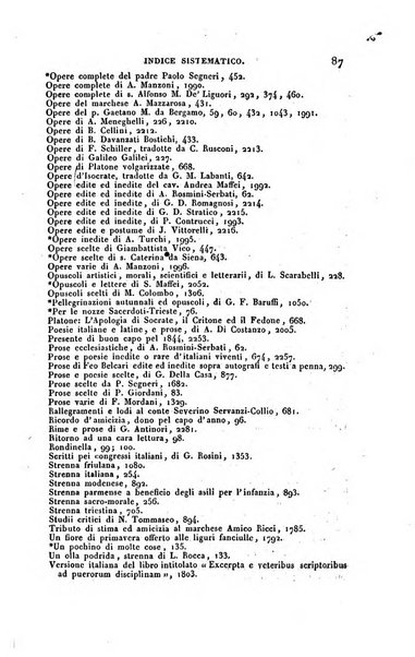 Bibliografia italiana, ossia elenco generale delle opere d'ogni specie e d'ogni lingua stampate in Italia e delle italiane pubblicate all'estero