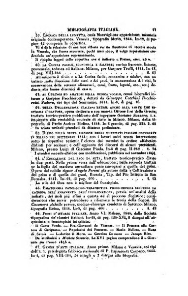 Bibliografia italiana, ossia elenco generale delle opere d'ogni specie e d'ogni lingua stampate in Italia e delle italiane pubblicate all'estero