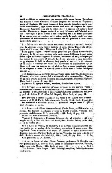 Bibliografia italiana, ossia elenco generale delle opere d'ogni specie e d'ogni lingua stampate in Italia e delle italiane pubblicate all'estero