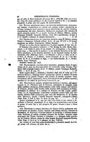 Bibliografia italiana, ossia elenco generale delle opere d'ogni specie e d'ogni lingua stampate in Italia e delle italiane pubblicate all'estero